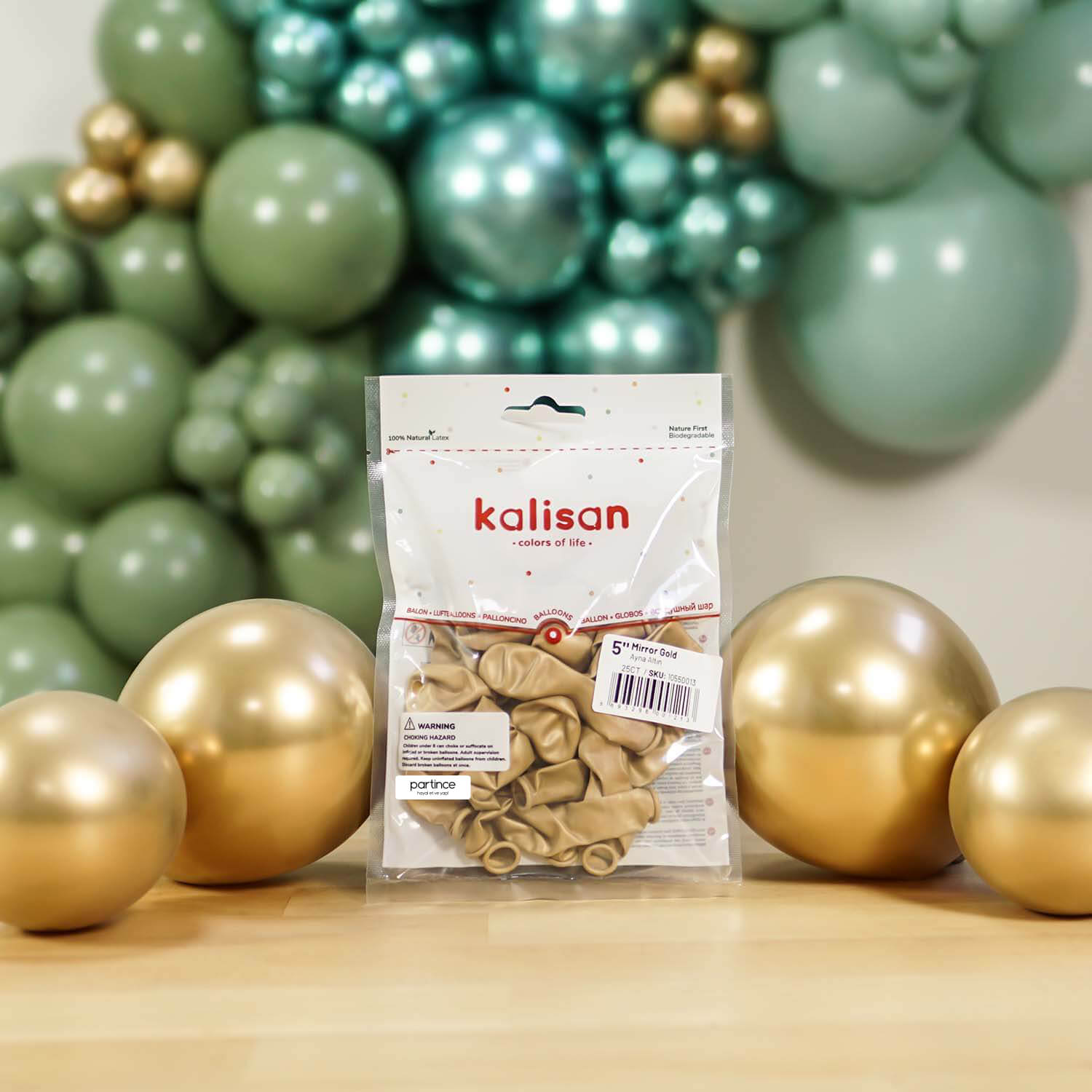 BALON KROM KALİSAN 5 İNÇ ALTIN 100 LÜ