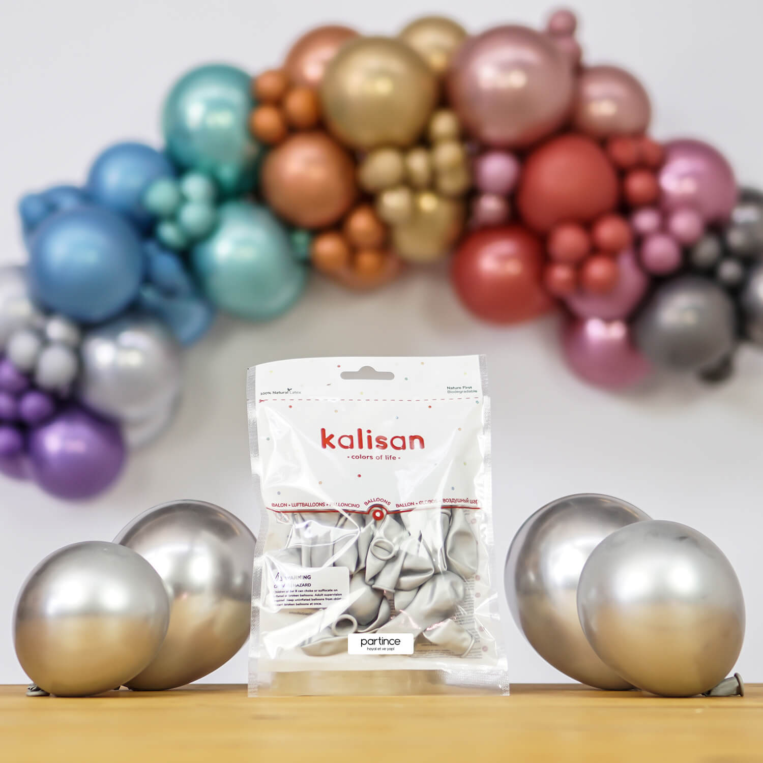 BALON KROM KALİSAN 5 İNÇ AYNA ÇİKOLATA 100 LÜ