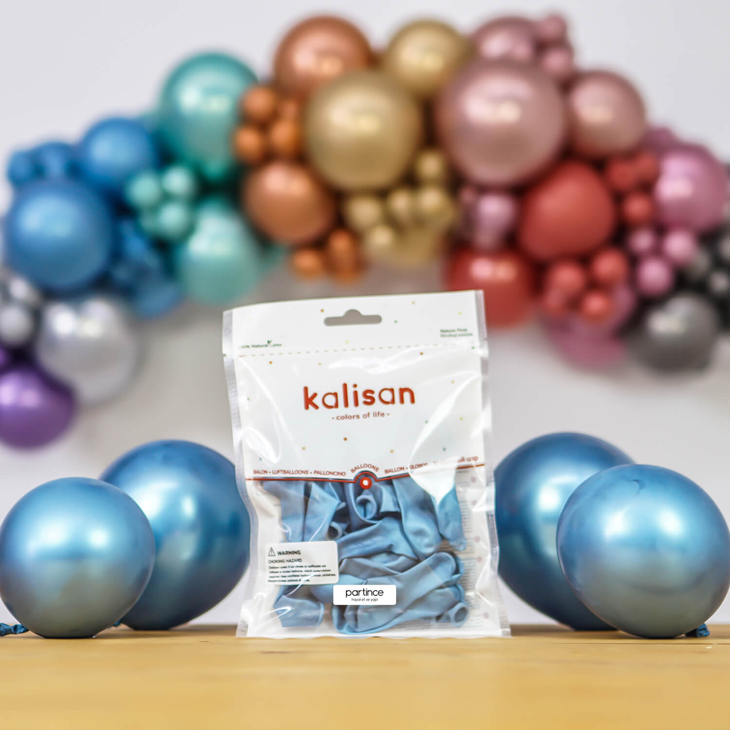 BALON KROM KALİSAN 5 İNÇ MAVİ 100 LÜ