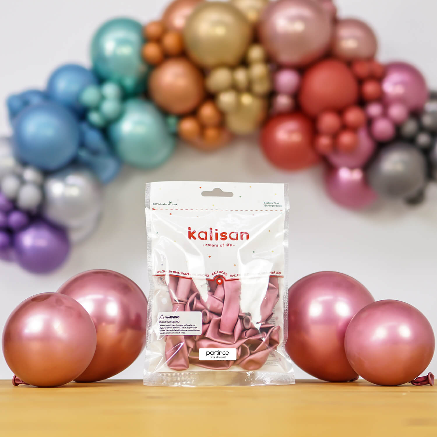 BALON KROM KALİSAN 5 İNÇ PEMBE 100 LÜ