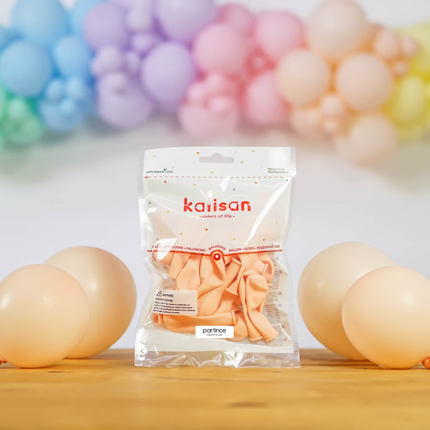 BALON MAKARON KALİSAN 5 İNÇ PEMBE 100 LÜ