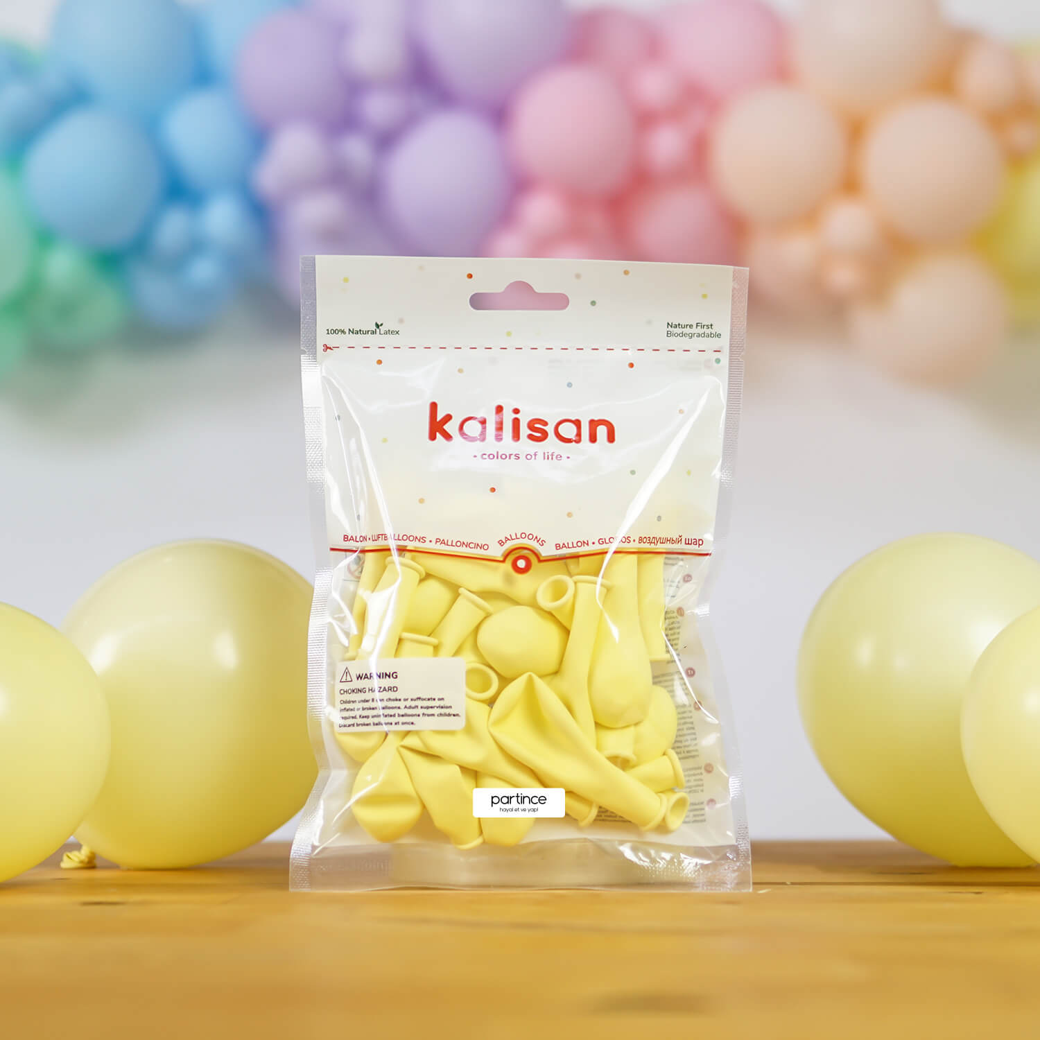 BALON MAKARON KALİSAN 5 İNÇ SARI 100 LÜ