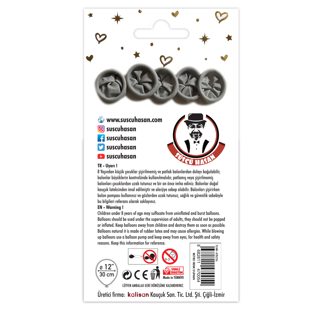 BALON PERAKENDE RETRO DUMAN 5 Lİ