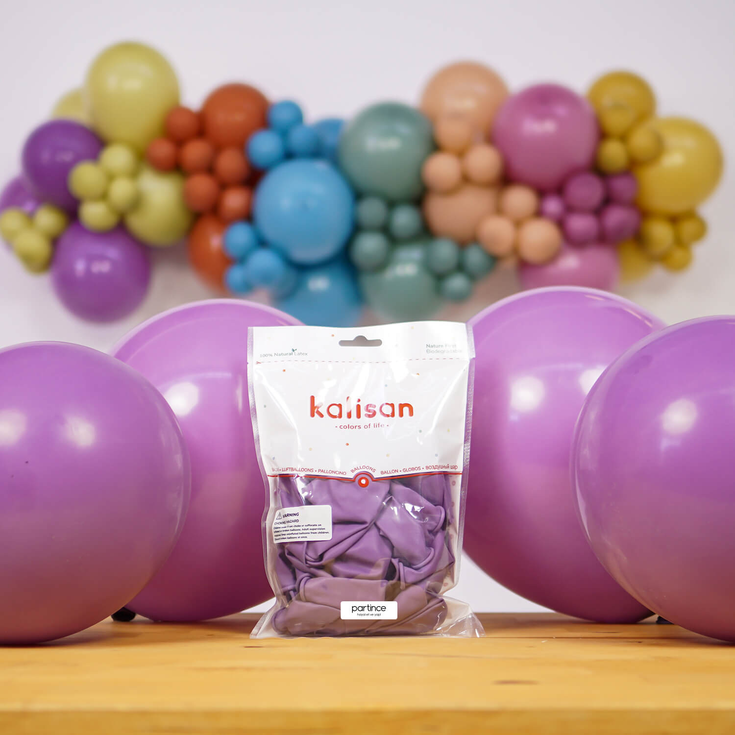 BALON RETRO KALİSAN 5 İNÇ LAVANTA 100 LÜ