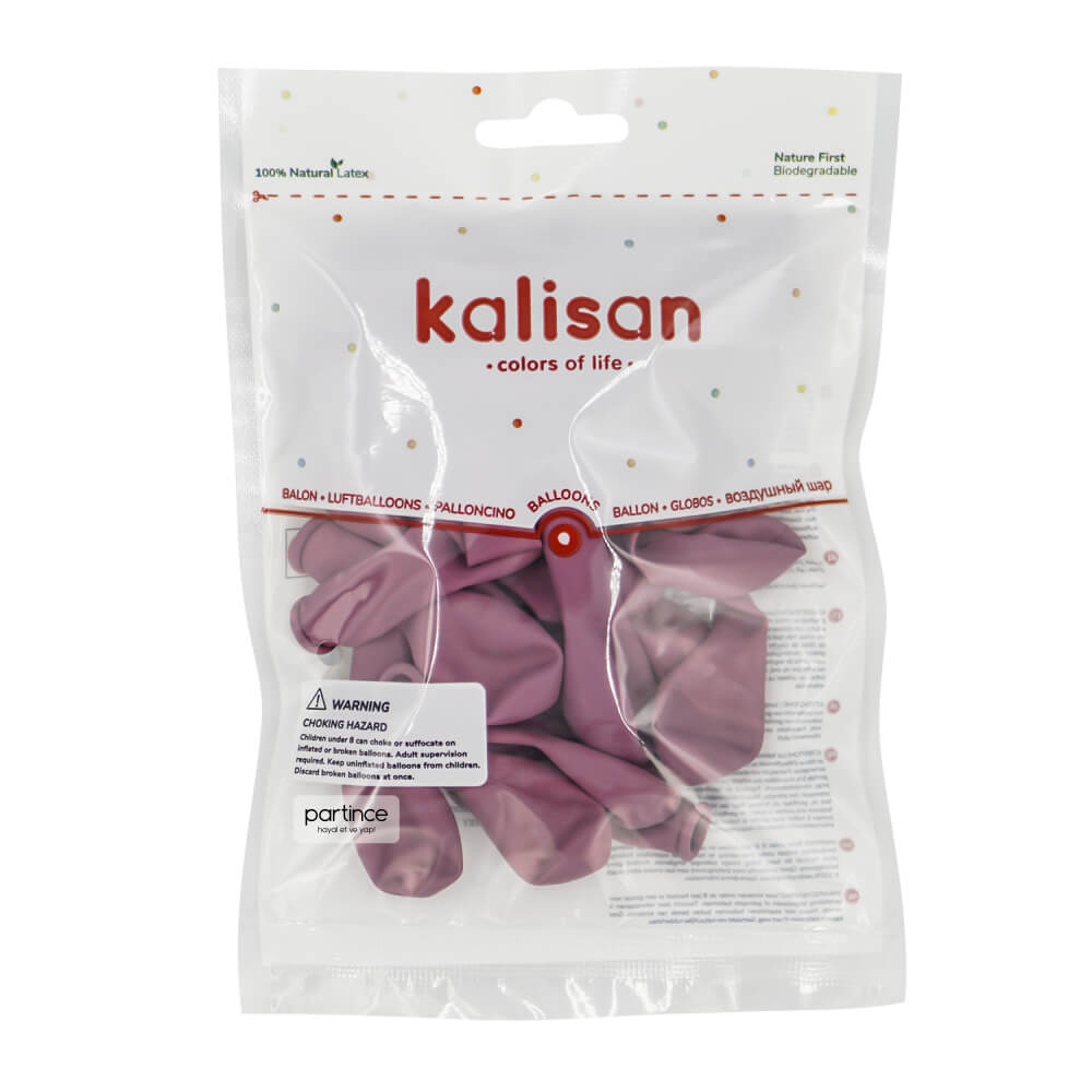 BALON RETRO KALİSAN 5 İNÇ YABAN ÇİLEĞİ 100 LÜ