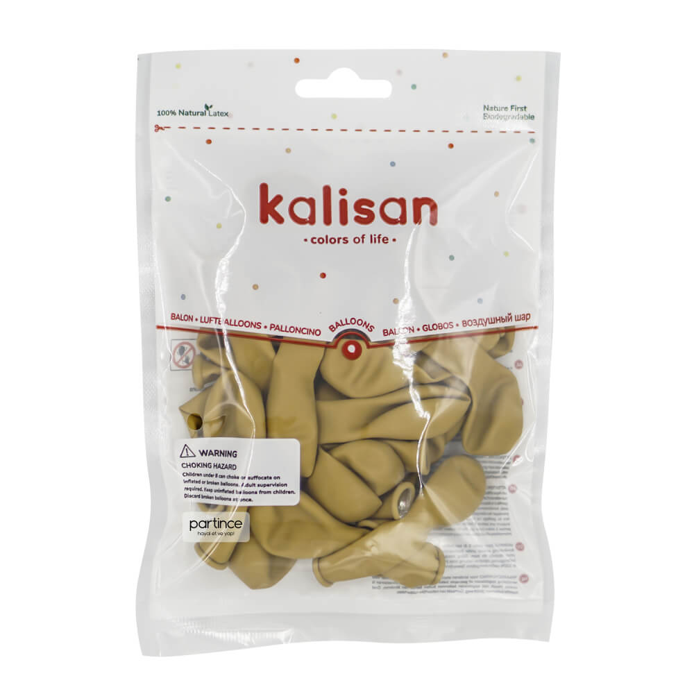 BALON RETRO KALİSAN 5 İNÇ ZERDEÇAL 100 LÜ