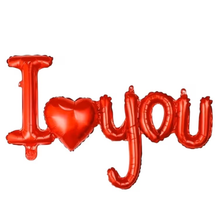Folyo Balon I Love You Birleşik Yazı 
