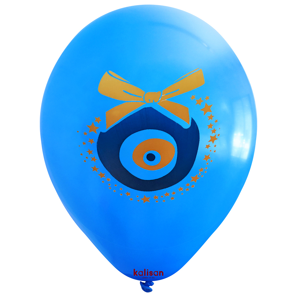 BALON BASK.KALİSAN 12 İNÇ NAZAR KOYU MAVİ 25 Lİ