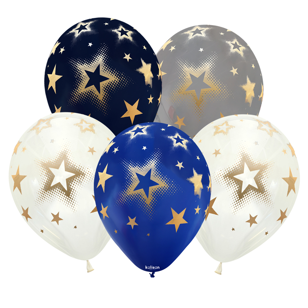 BALON BASK.KALİSAN 12 İNÇ NEON YILDIZLAR 25 Lİ