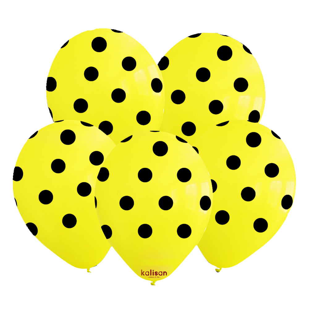 BALON BASK.KALİSAN 12 İNÇ PUANTİYELİ SARI-SY 25 Lİ