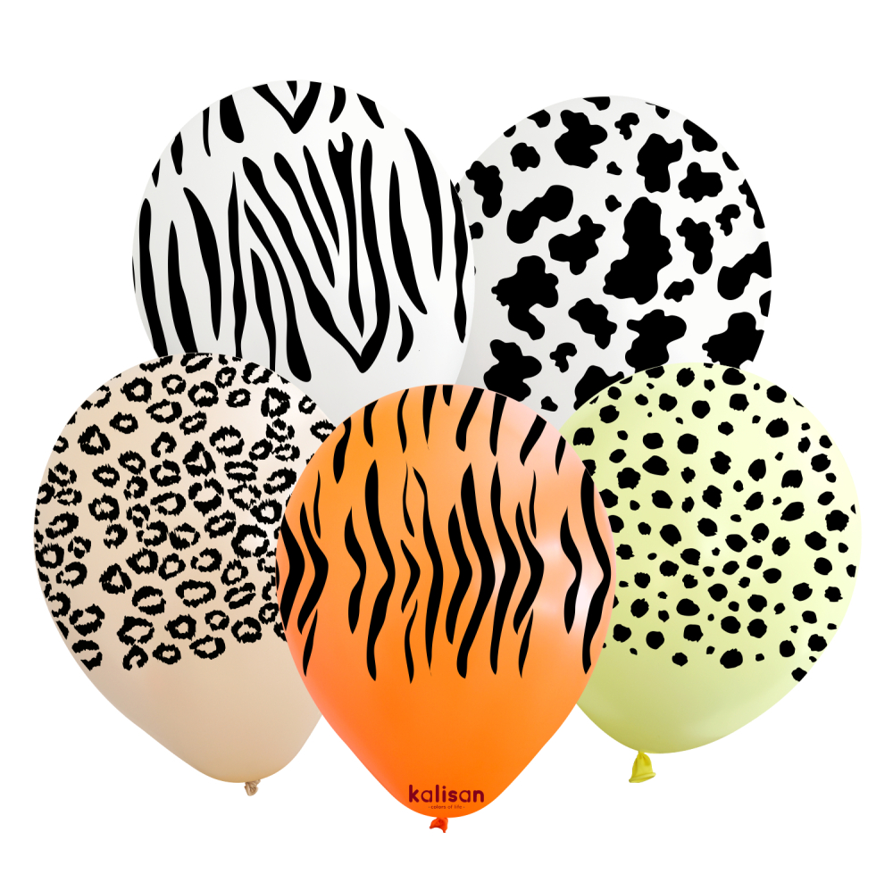 BALON BASK.KALİSAN 12 İNÇ SAFARİ TEMA 1  25 Lİ