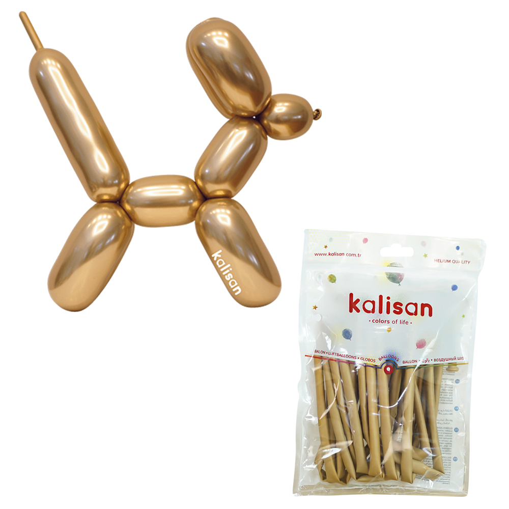 BALON KROM KALİSAN  AYNA SOSİS ALTIN 50 Lİ