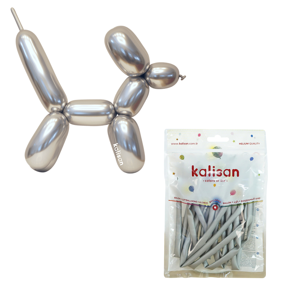 BALON KROM KALİSAN AYNA SOSİS GÜMÜŞ 50 Lİ