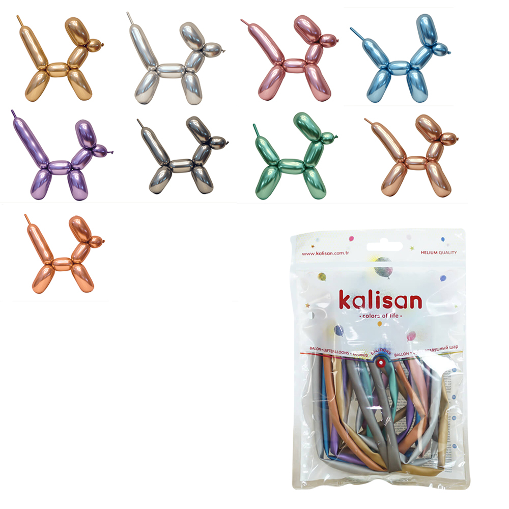 BALON KROM KALİSAN AYNA SOSİS KARIŞIK 50 Lİ