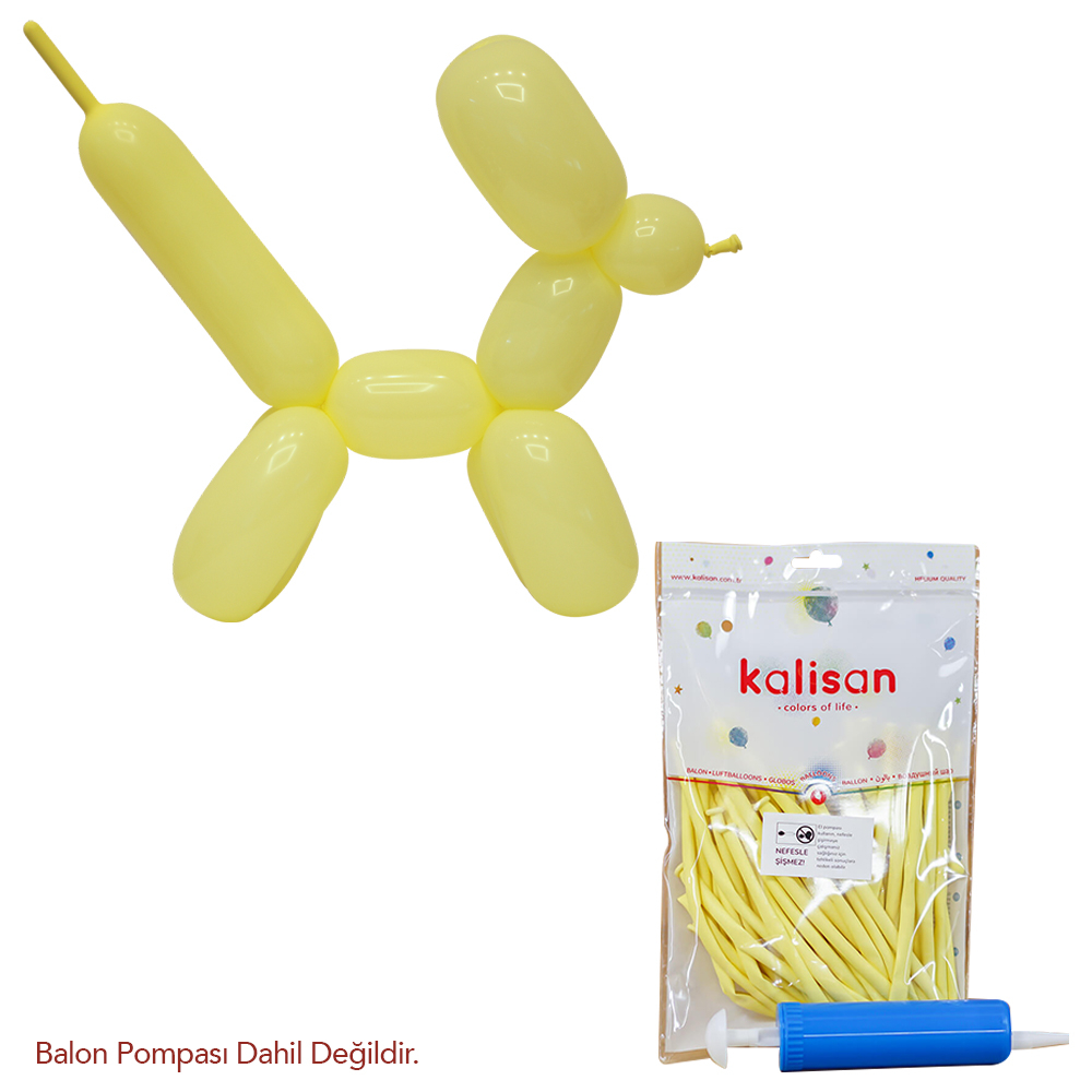 BALON MAKARON KALİSAN SOSİS SARI 100'LÜ