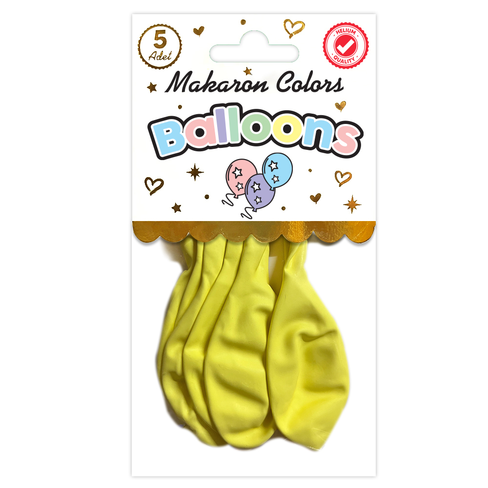 BALON PERAKENDE MAKARON SARI 5 Lİ