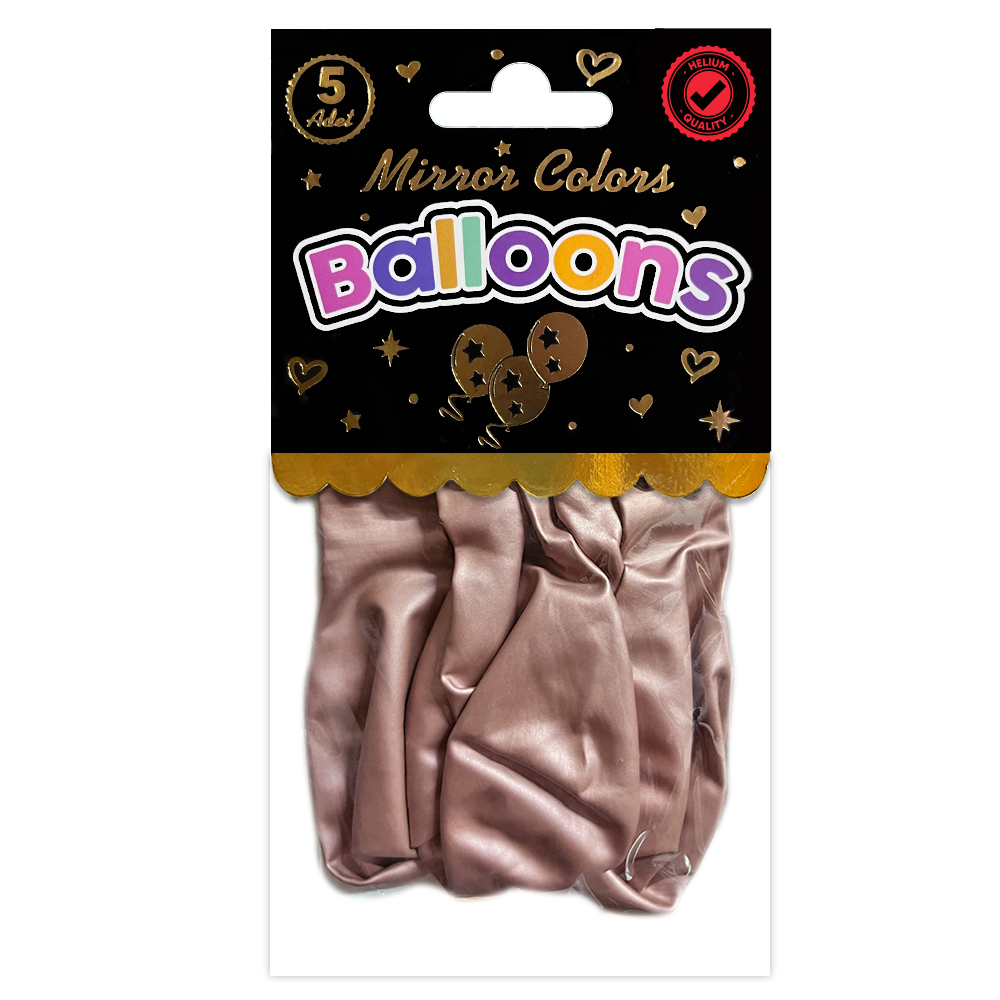BALON PERAKENDE MİRROR AYNA KROM ROSE GOLD 5 Lİ
