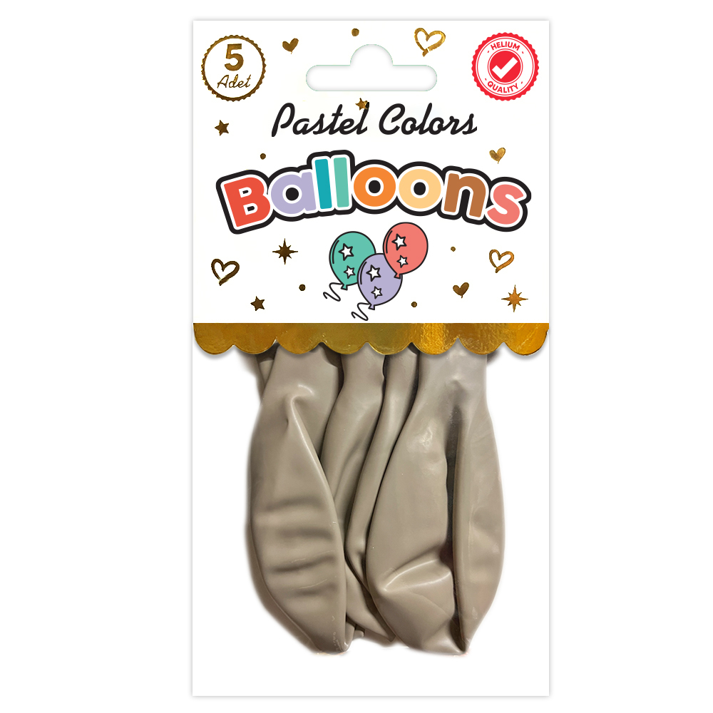 BALON PERAKENDE PASTEL FINDIK 5 Lİ
