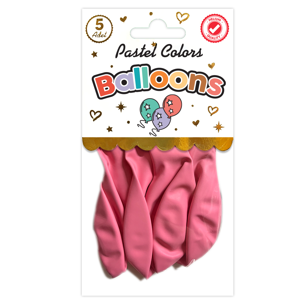 BALON PERAKENDE PASTEL FLAMİNGO PEMBE 5 Lİ