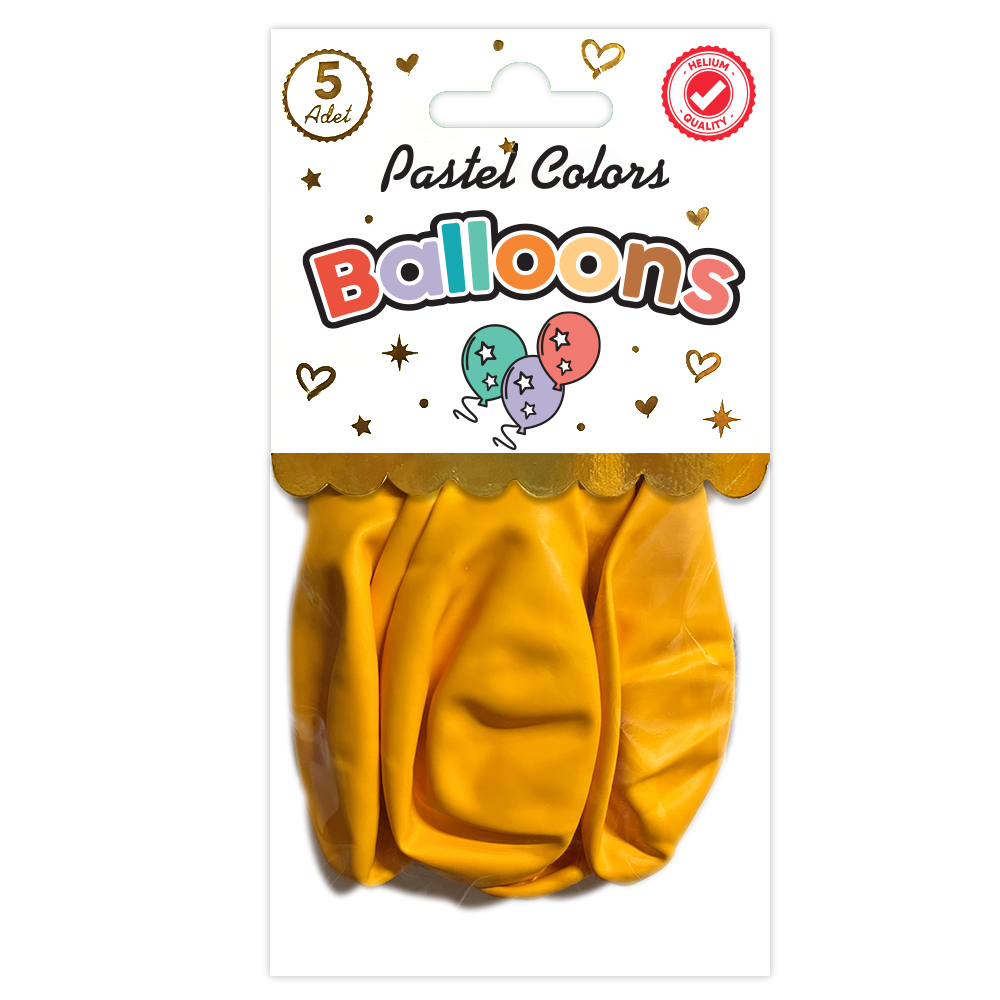BALON PERAKENDE PASTEL HARDAL 5 Lİ