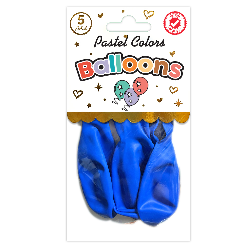 BALON PERAKENDE PASTEL MAVİ 5 Lİ