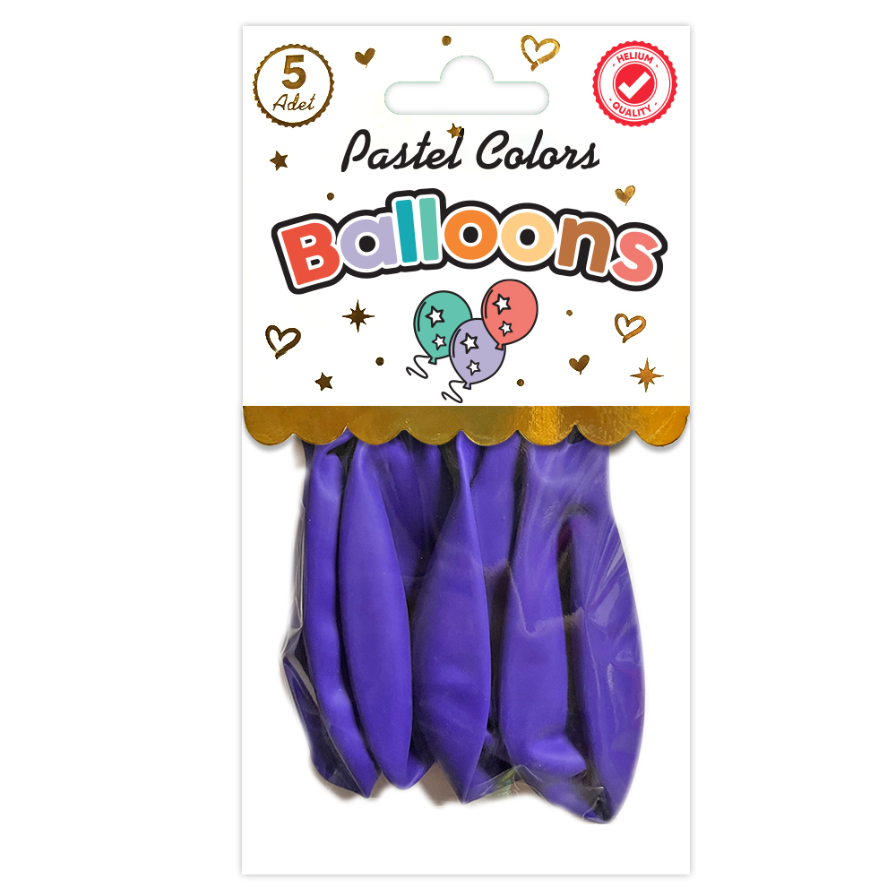 BALON PERAKENDE PASTEL MENEKŞE 5 Lİ