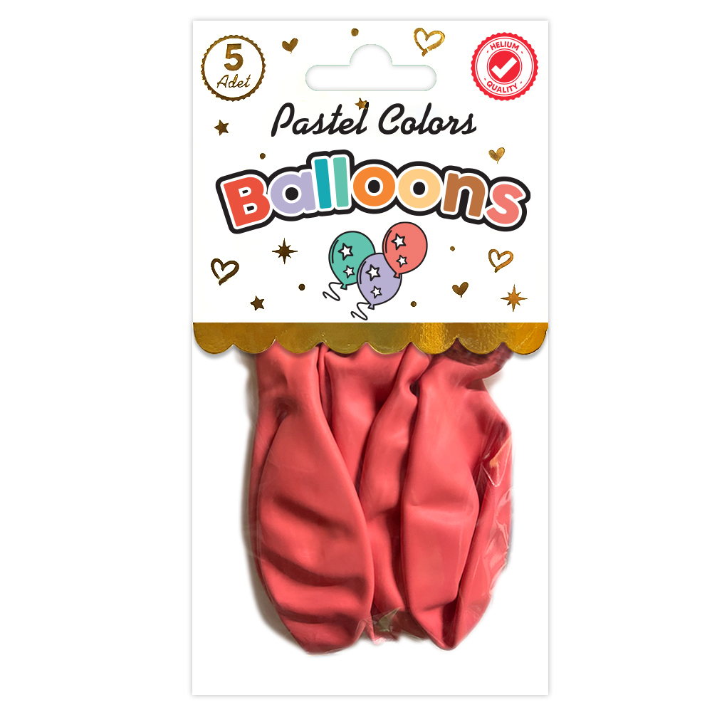 BALON PERAKENDE PASTEL MERCAN 5 Lİ