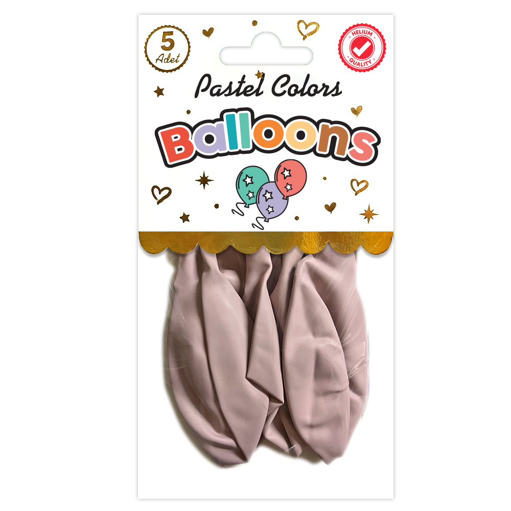 BALON PERAKENDE PASTEL PİNK BLUSH 5 Lİ