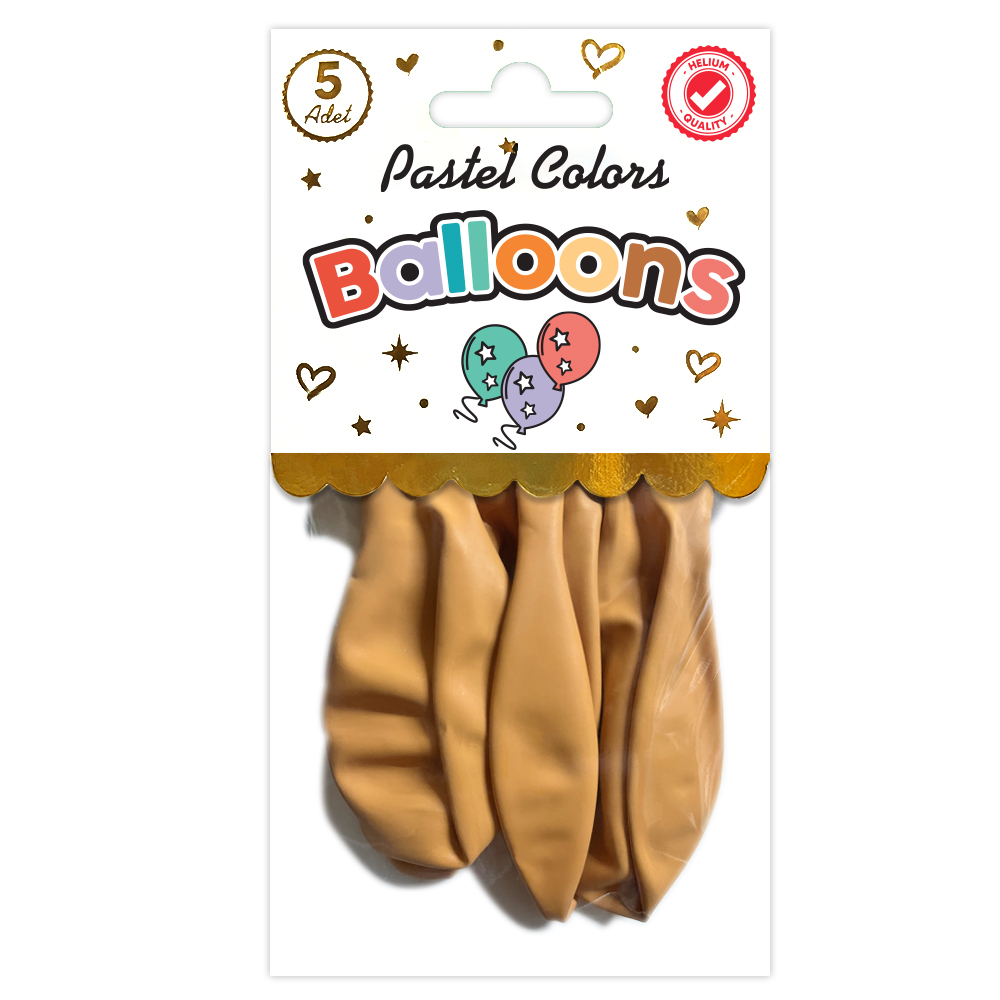 BALON PERAKENDE PASTEL ŞEFTALİ 5 Lİ