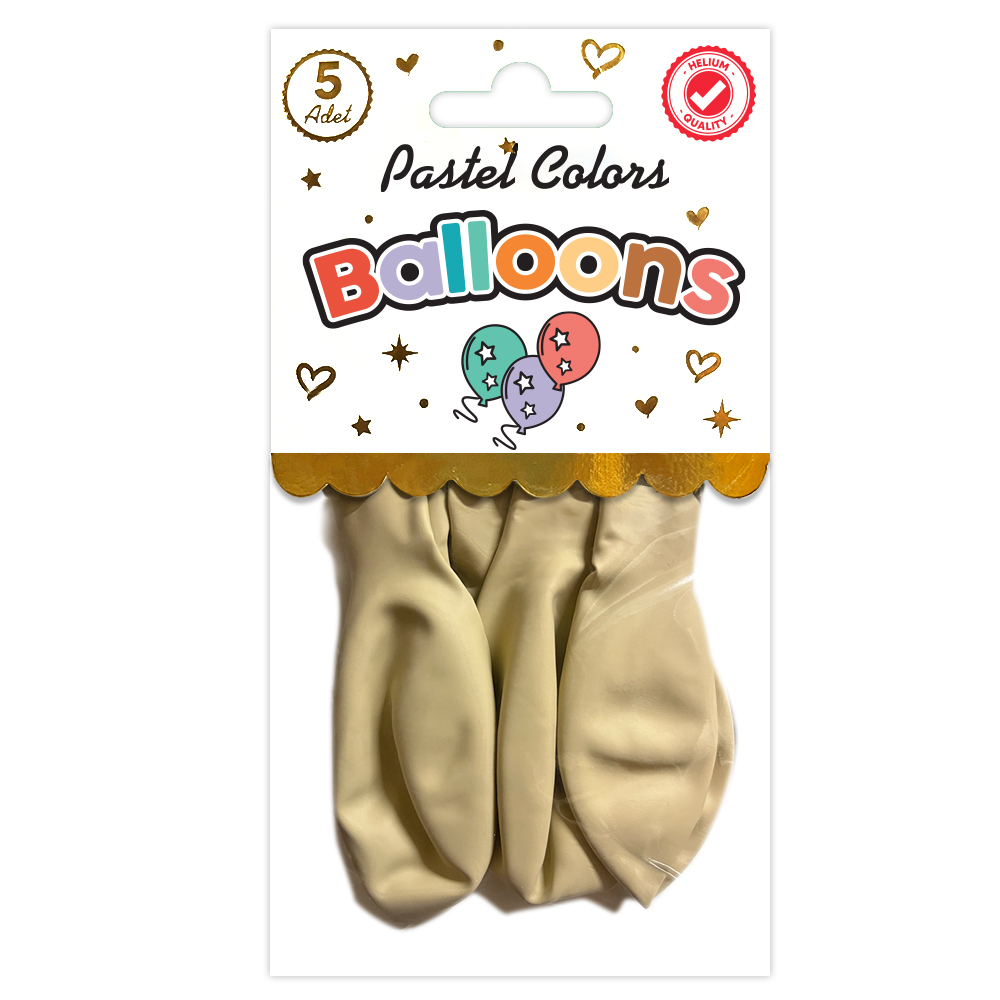 BALON PERAKENDE PASTEL SÜTLÜ KAHVE 5 Lİ
