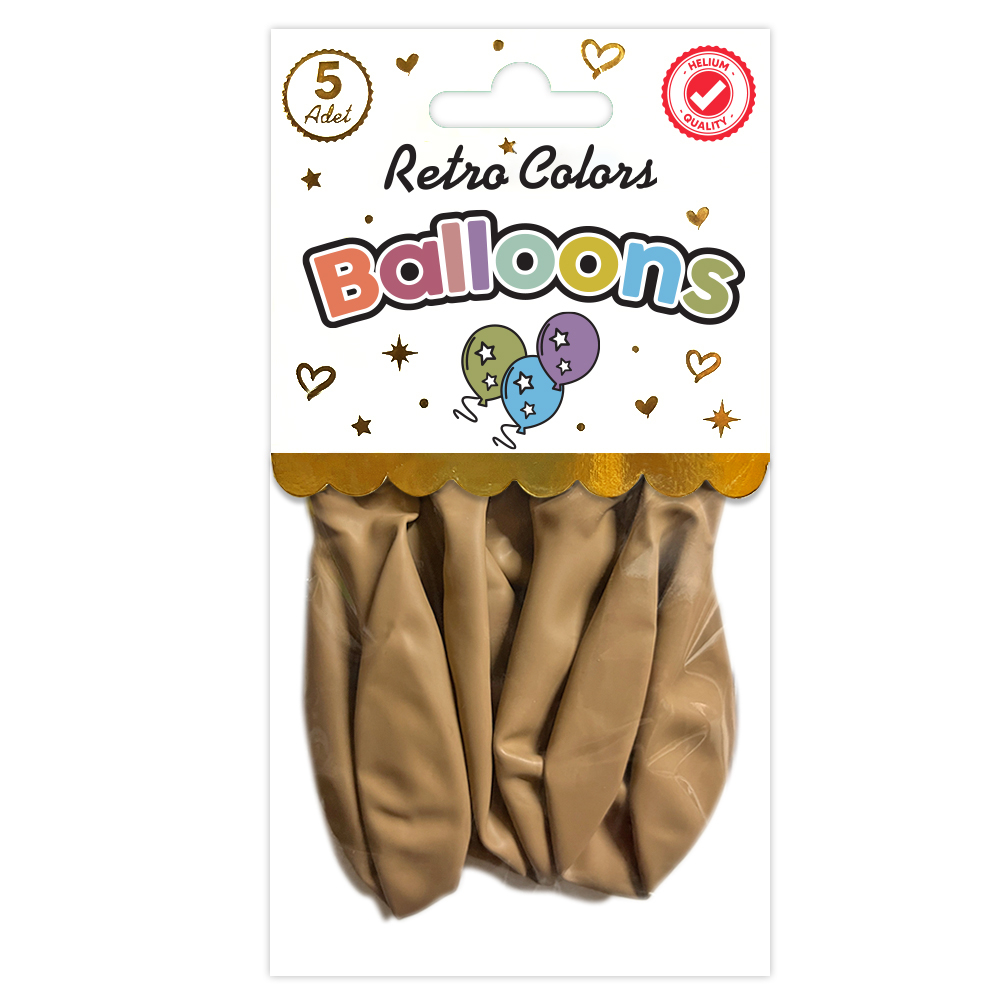 BALON PERAKENDE RETRO ÇÖL KUMU 5 Lİ