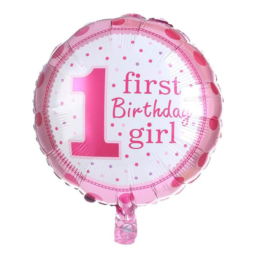 FOLYO BALON 1 YAŞ GÜNÜ 18inç PEMBE 
