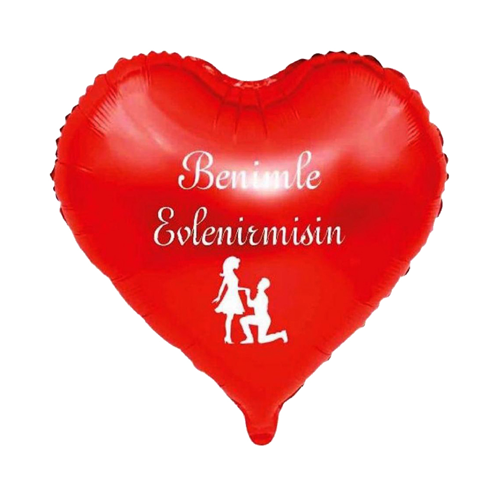 FOLYO BALON BENİMLE EVLENİRMİSİN KALP BALON 24 İNÇ