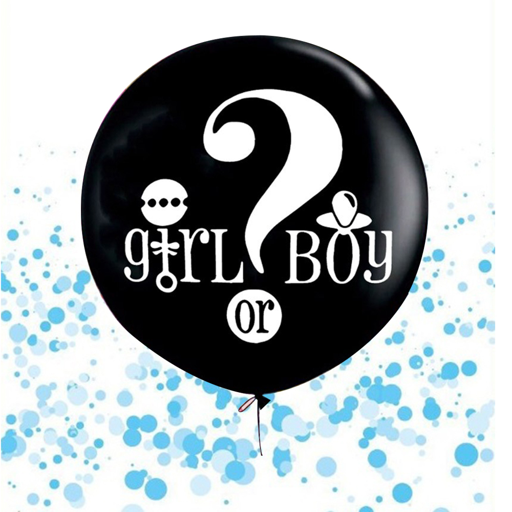BALON CİNSİYET KONFETİLİ MAVİ 36 inç 