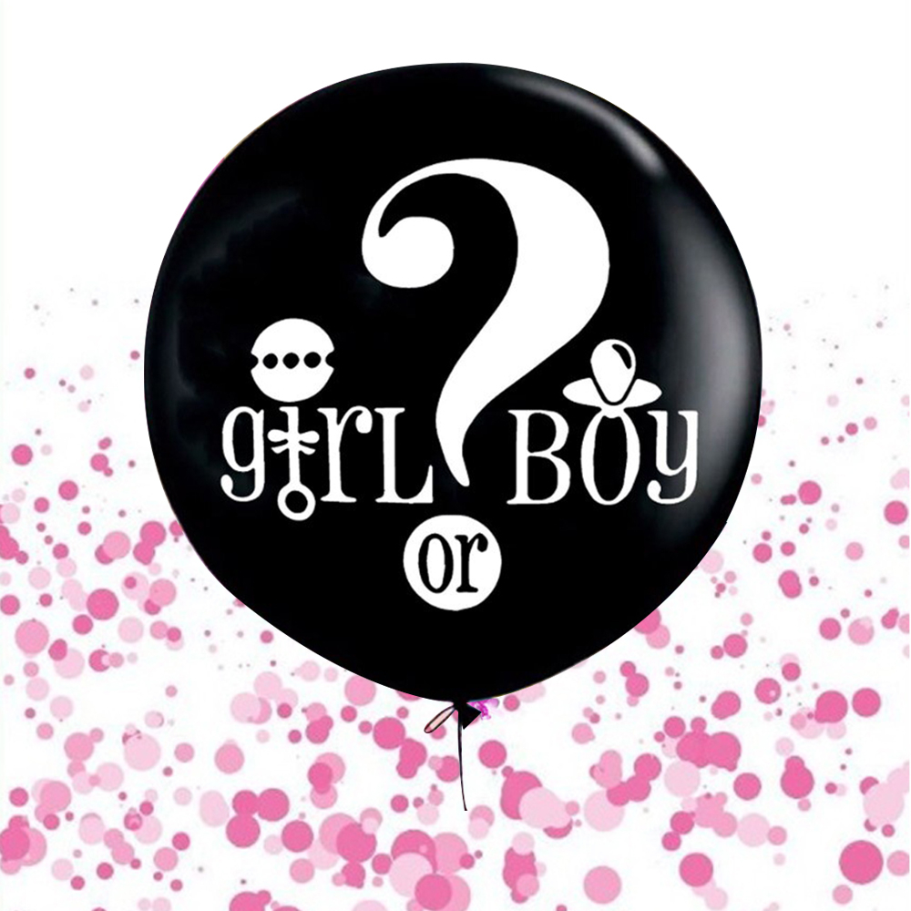 BALON CİNSİYET KONFETİLİ PEMBE 18 İNÇ