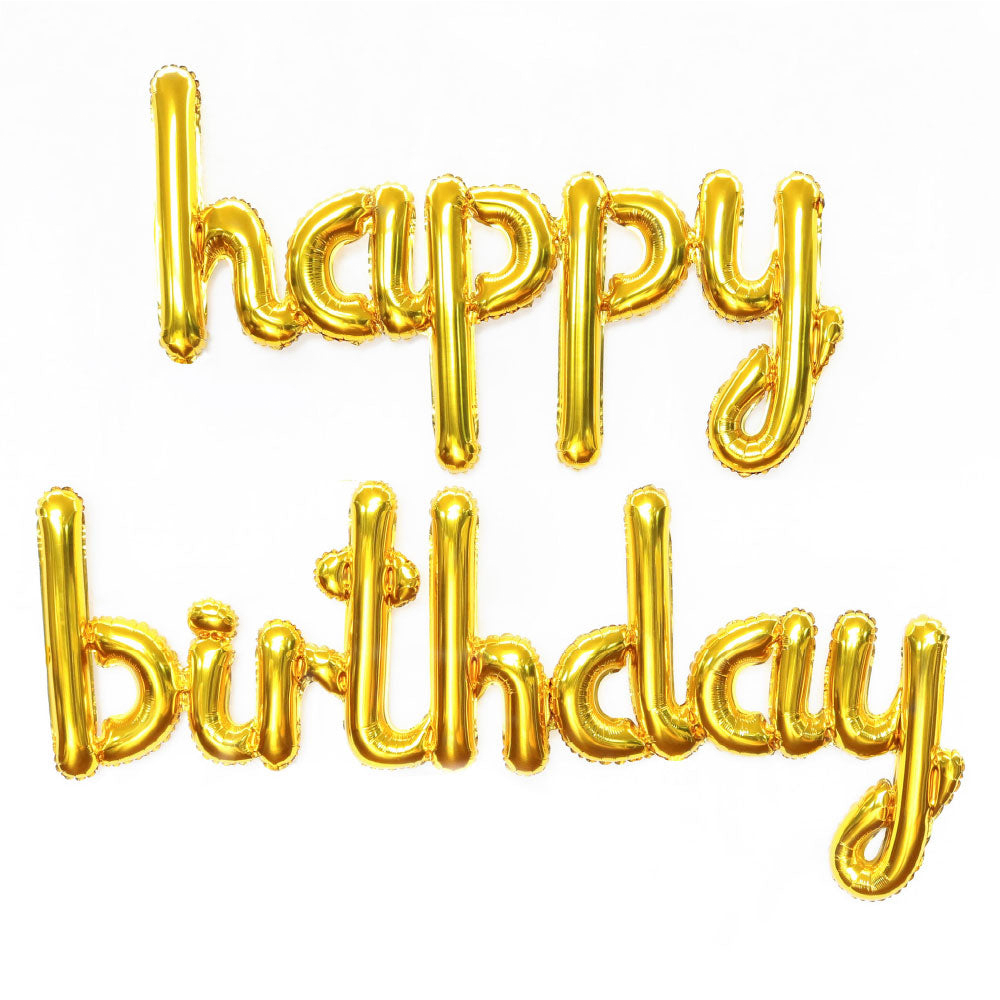 FOLYO BALON HAPPY BIRTHDAY ELYAZISI ALTIN