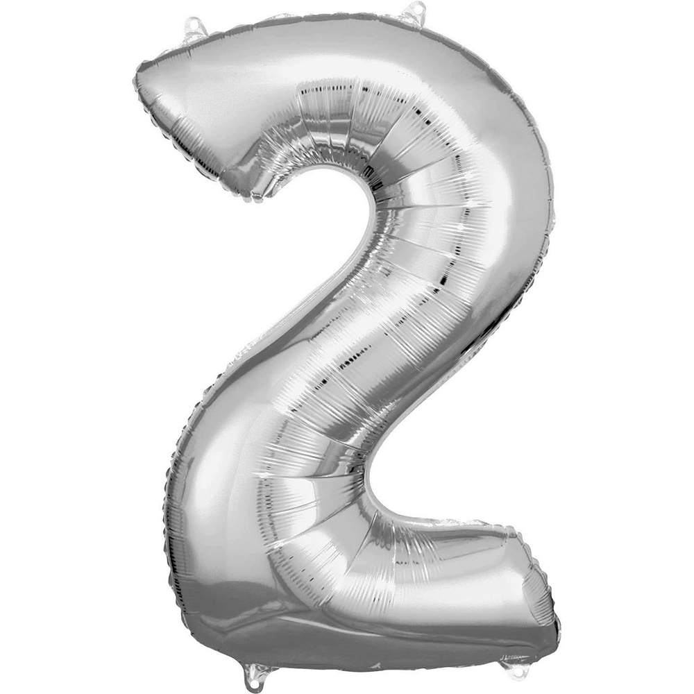 Rakam Folyo Balon 40inç GÜMÜŞ -2-