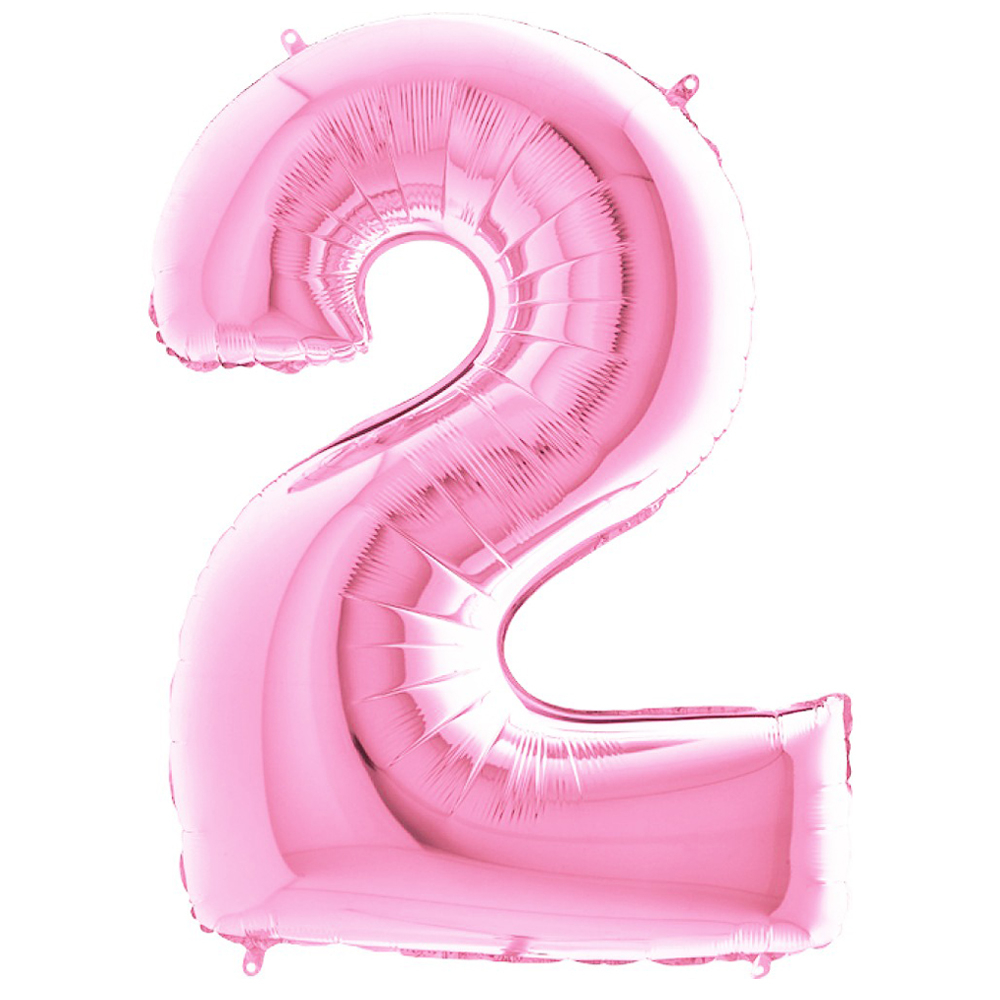 Rakam Folyo Balon 40inç PEMBE -2-