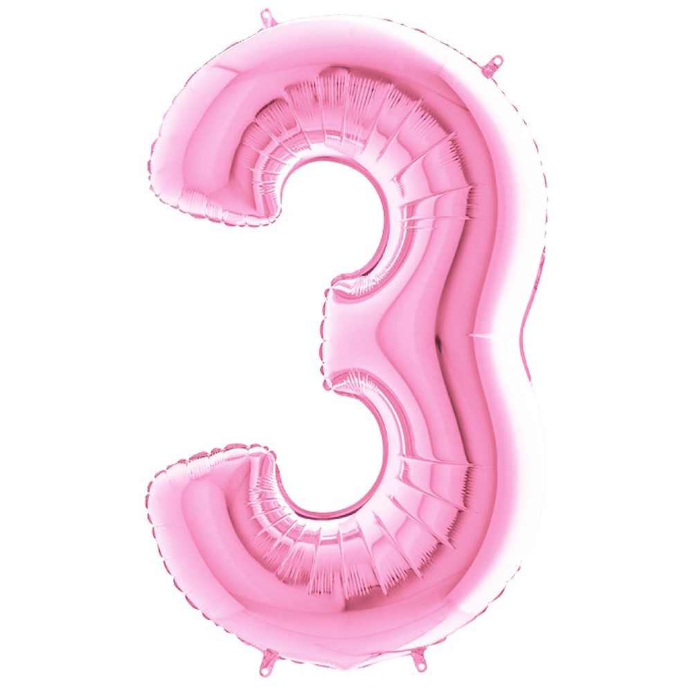 Rakam Folyo Balon 40inç PEMBE -3-