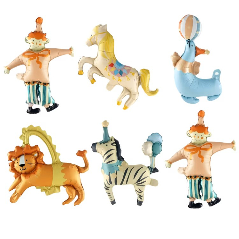 Folyo Balon 6 LI SET SİRK   14 İnç