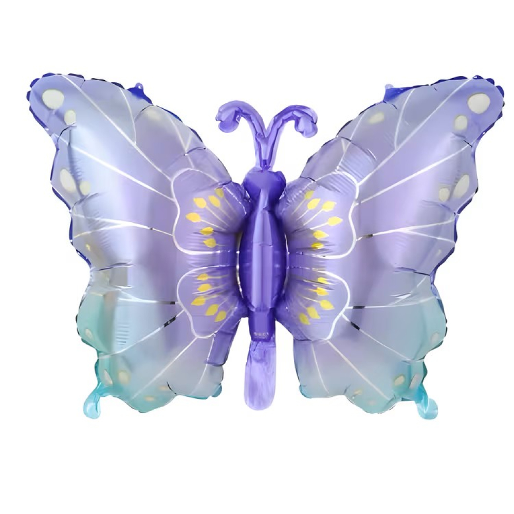 Folyo Balon Benekli Mor Kelebek 
