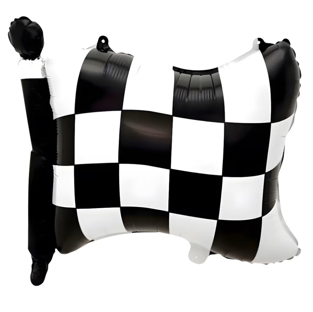 Folyo Balon Damalı Bayrak 50 - 42 Cm