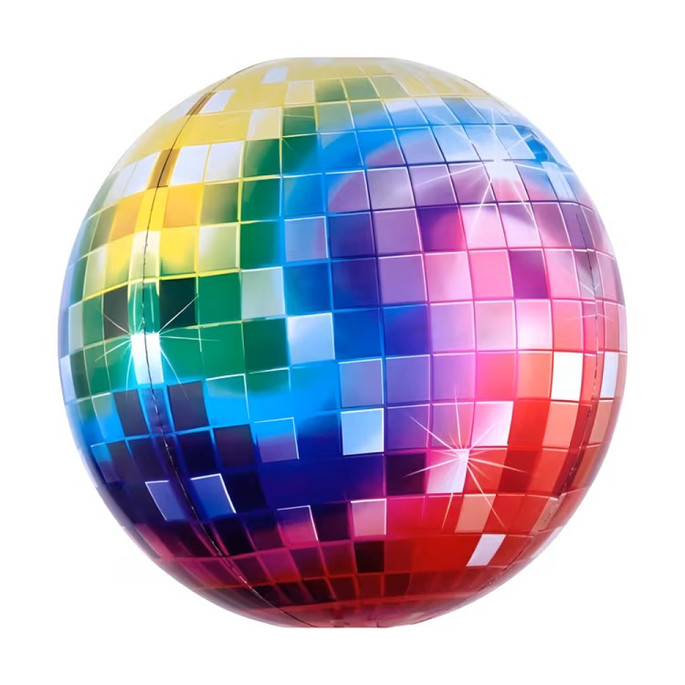 Folyo Balon Disko Renkli 32 İnç