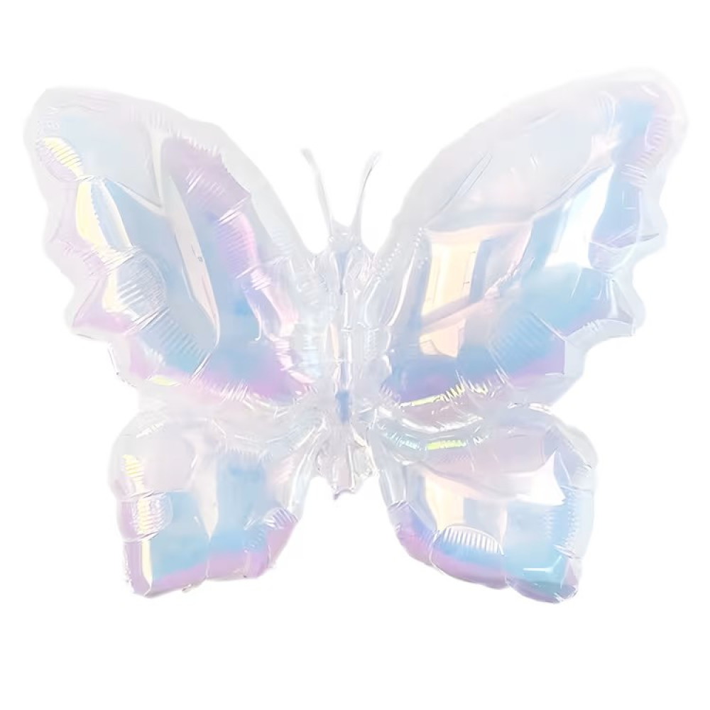 Folyo Balon Hologramlı Şeffaf Kelebek 