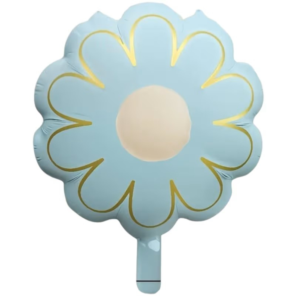 Folyo Balon Mavi Çiçek 52 - 42 Cm