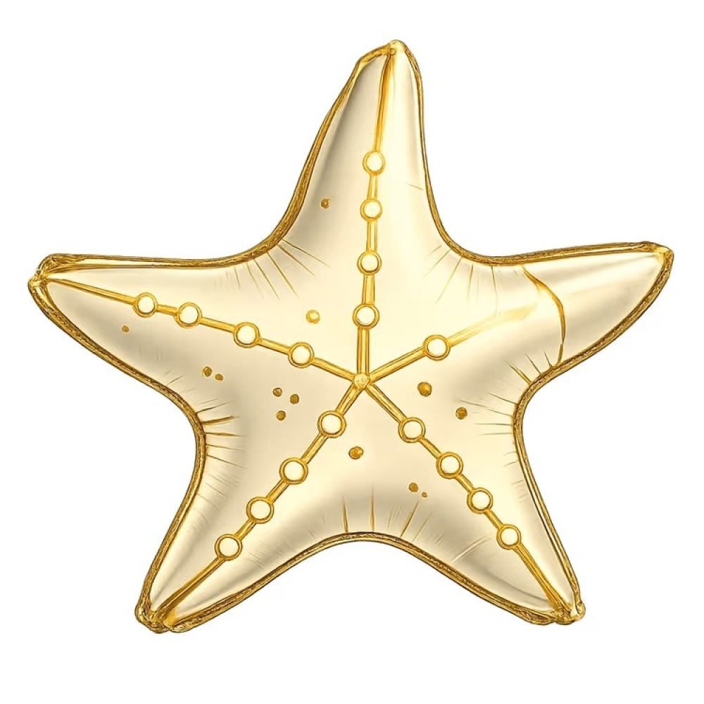 Folyo Balon Retro Krem Deniz Yıldızı 