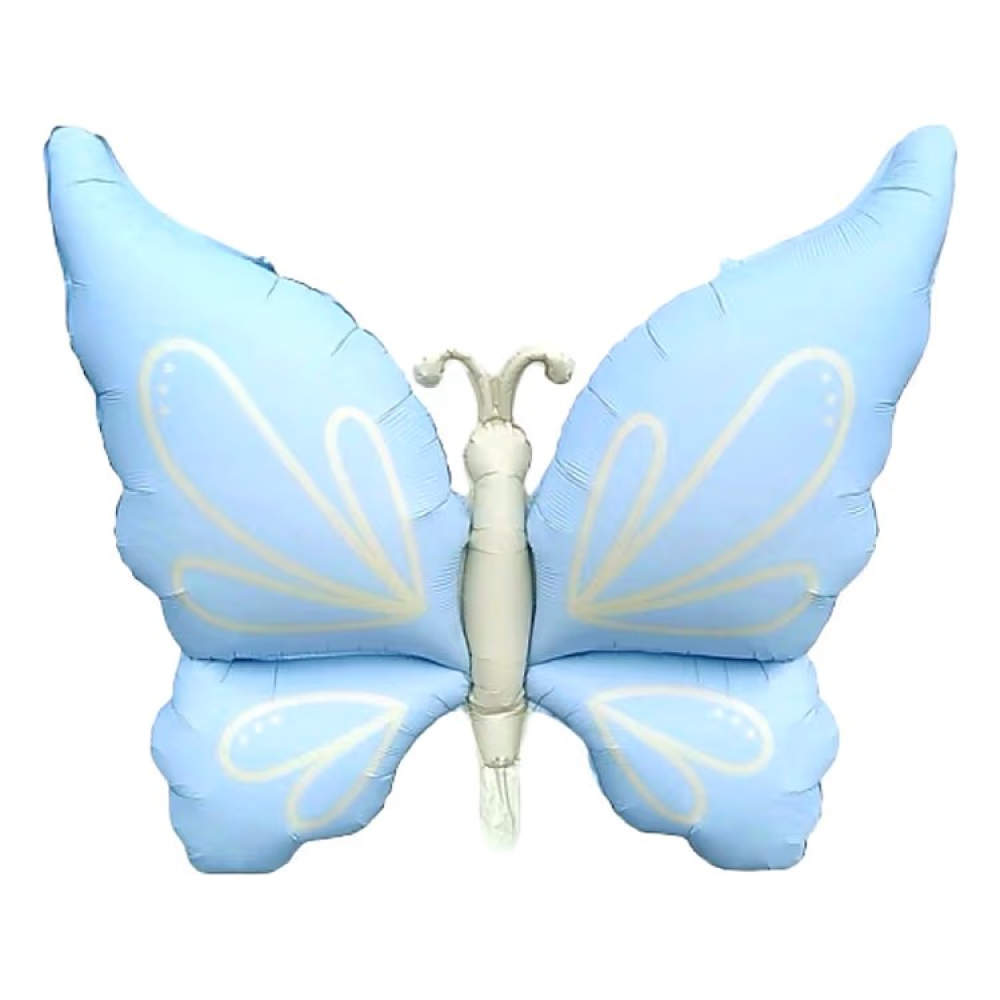 Folyo Balon Retro Mavi Kelebek 