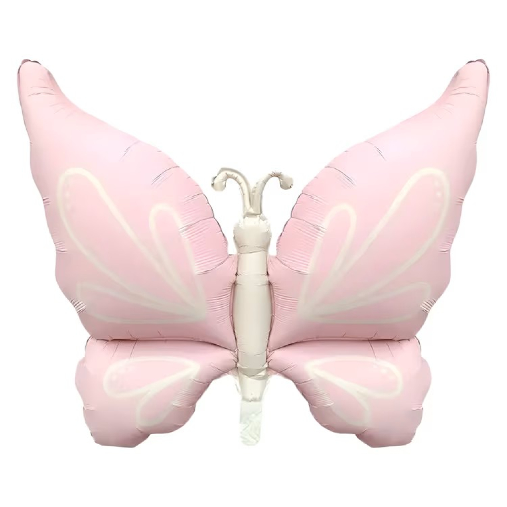 Folyo Balon Retro Pembe Kelebek 