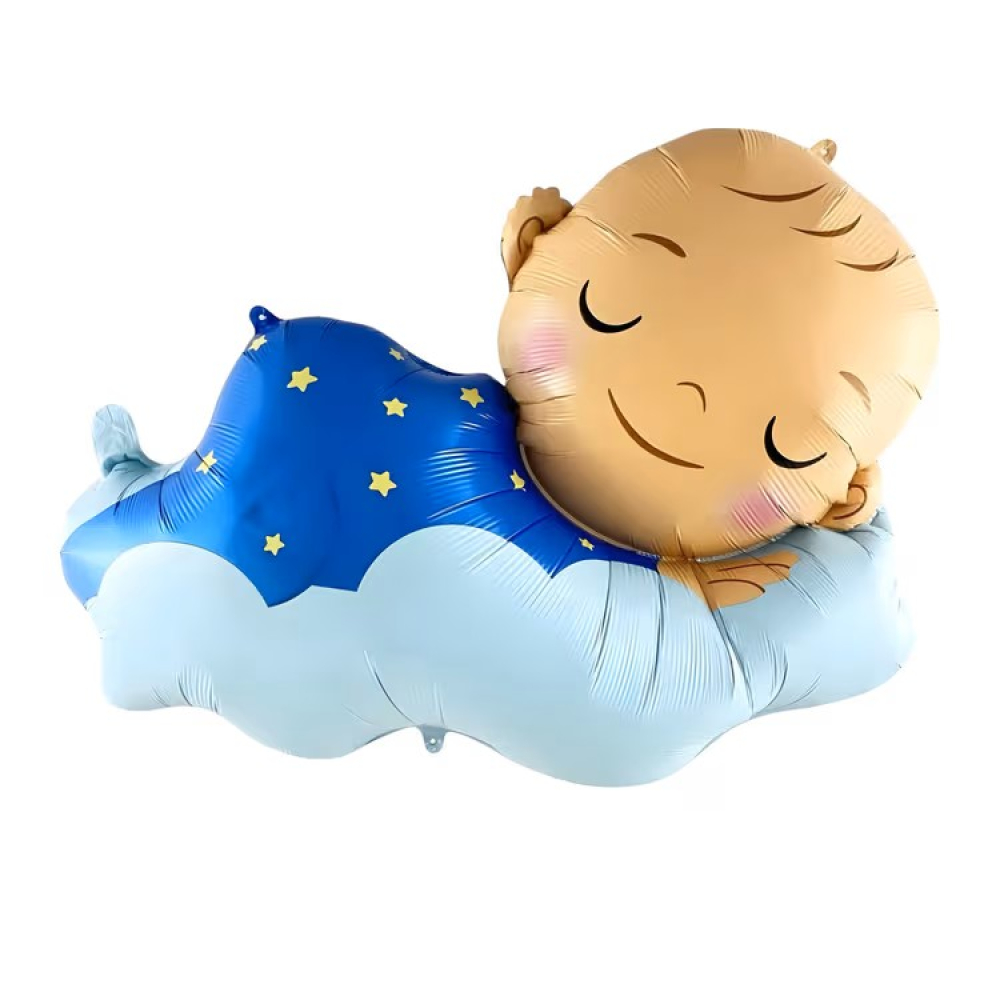 Folyo Balon Uyuyan Bebek Mavi 