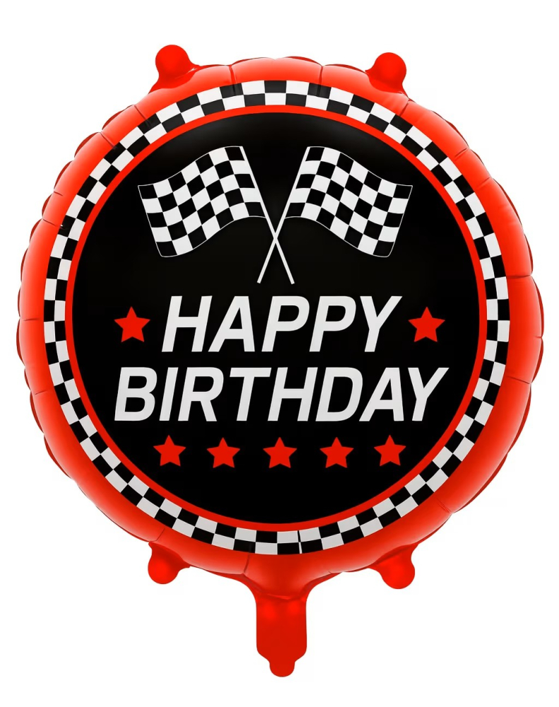 Folyo Balon Yuvarlak Damalı Happy Birthday 18 İnç